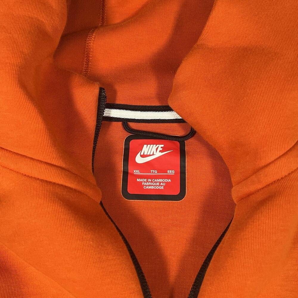 Nike Tech Fleece Jogger Orange Set Mens XXL Hooded Zip Jacket XL Jogger Pants - Picture 4 of 15